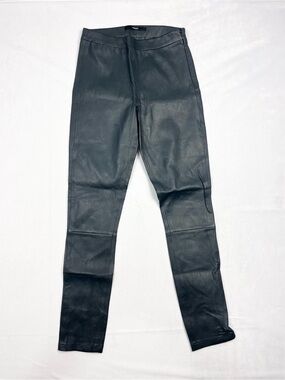 Uterqüe Faux Leather Leggings Slim Fit Quiet Luxury Size 26